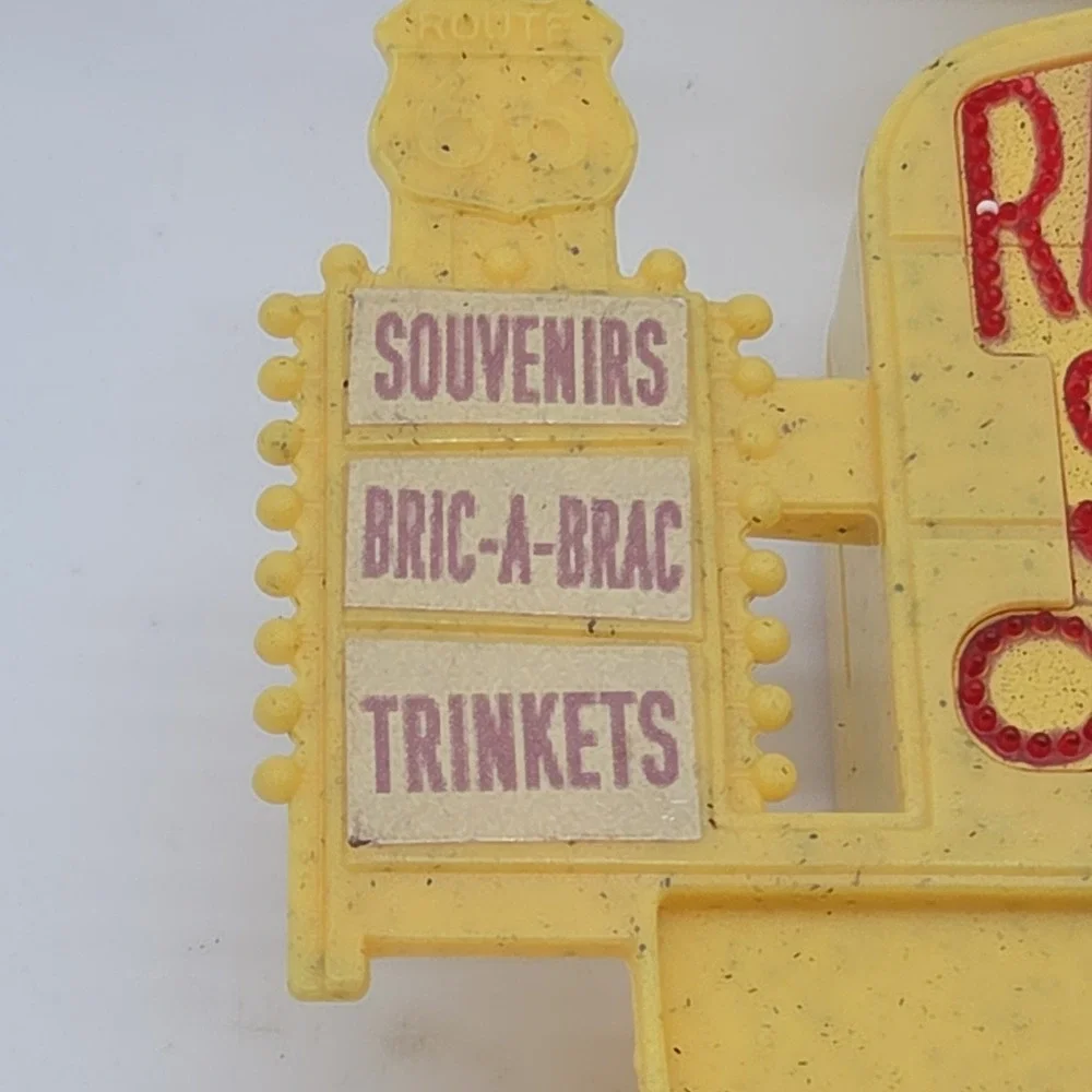 2005 Disney Pixar Cars Radiator Springs Lizzie's Curio Shop - Light Up Sign ONLY